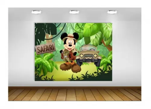 Painel de Festa Mickey Safari 2x1,50m