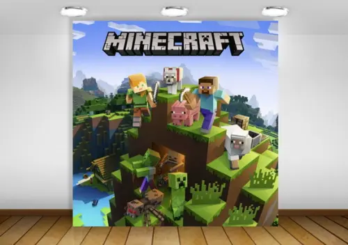 Painel de Festa Minecraft 2x2m