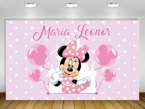 Painel de Festa Minnie 3x2,50m