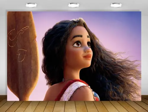 Painel de Festa Moana 2 - 3x2m Impressão em Lona