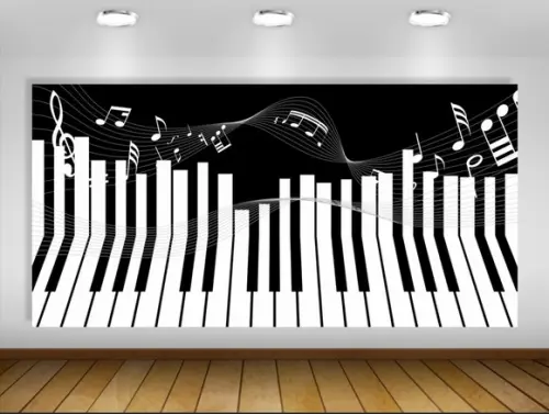 Painel de Festa Musical Teclado 2x1m