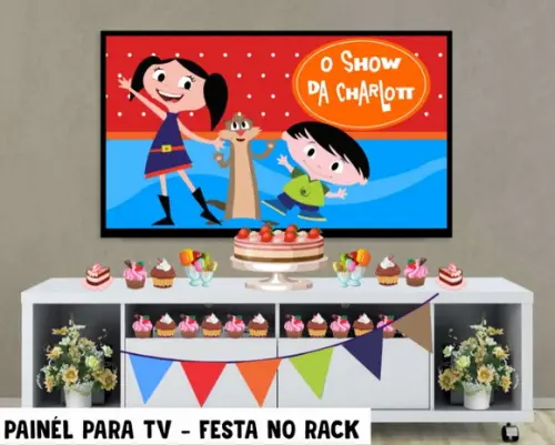 Painel de Festa para TV Show da luna festa Rack - Digital