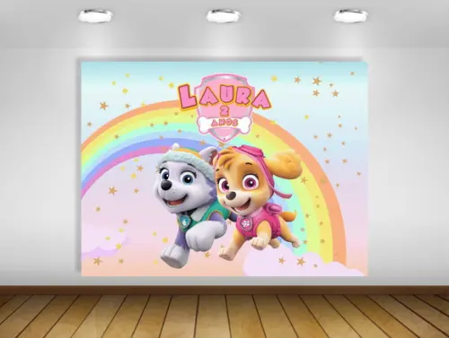 Painel de Festa Patrulha Canina Skye 1,50x1m
