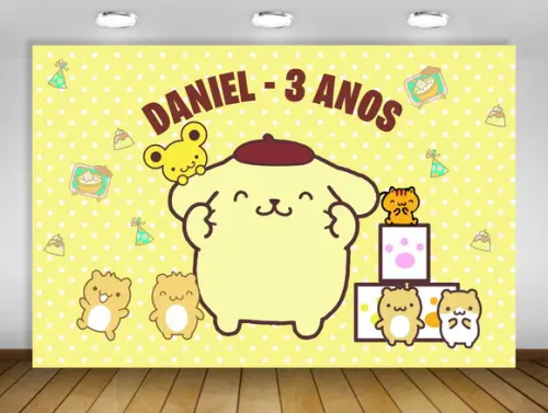 Painel de Festa Pompompurin 2x1,50m