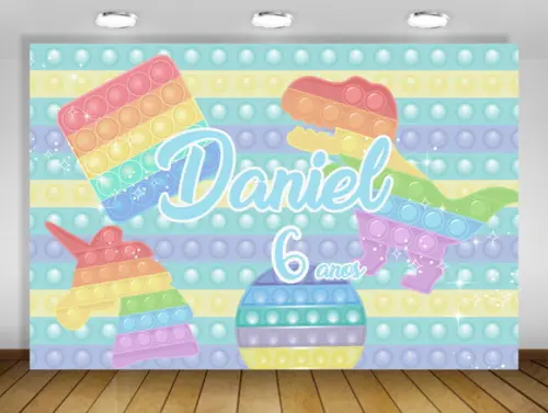 Painel de Festa Pop it Azul