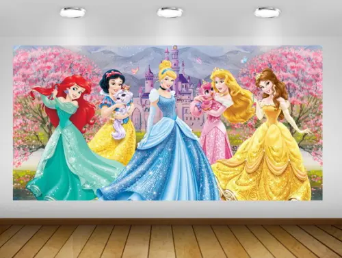 Painel de Festa Princesas Disney 2x1m