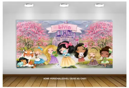 Painel de Festa Princesas Disney Branca de Neve 2x1m