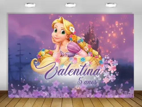 Painel de festa rapunzel 2x1,50m