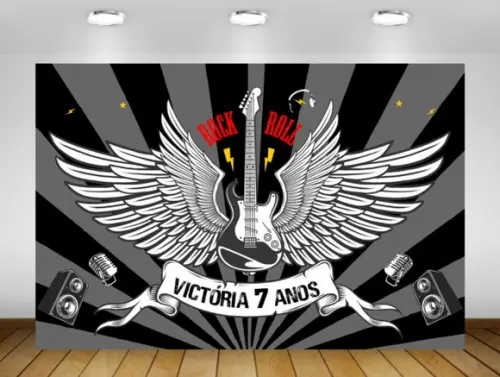 Painel De Festa Rock And Roll 2x1,50m