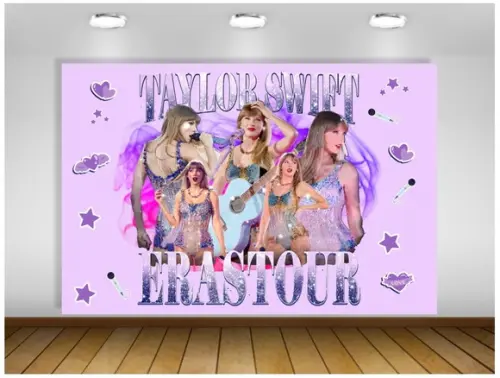 Painel de Festa Taylor Swift Musical The Eras Tour 2x1,50m