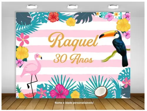 Painel de Festa Tropical 1,50x1m