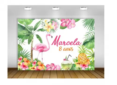 Painel de Festa Tropical 1,50x1m