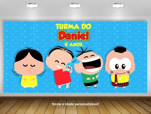 Painel de Festa Turma da monica Toy 2x1m