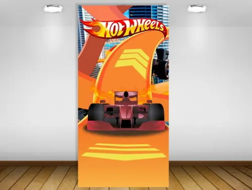 Painel de Festa Vertical Hot Wheels