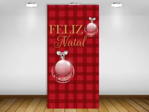 Painel de Festa Vertical Natal Feliz Natal 1x2m