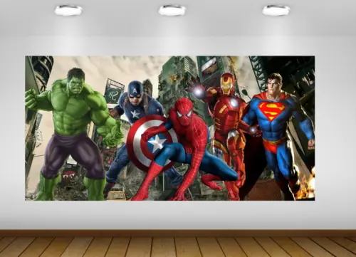 Painel de Festa Vingadores 2x1m