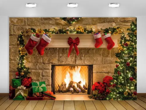 Painel de Natal Lareira