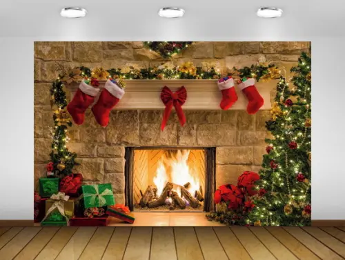 Painel de Natal Lareira