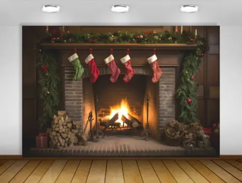 Painel de Natal Lareira 2x1,30m