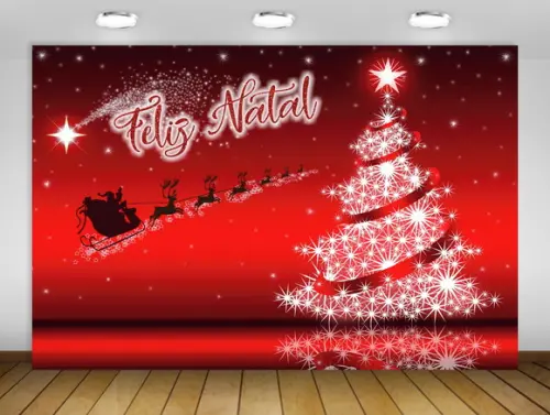 Painel de Natal Vermelho