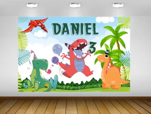 Painel Dinossauro 1,50x1M - IMPRESSÃO LONA
