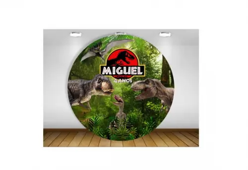 Painel Dinossauro Jurassic 1,80m - Impressão Lona