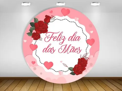 Painel Feliz Dia das Mãe 1,50m - Impressão Lona