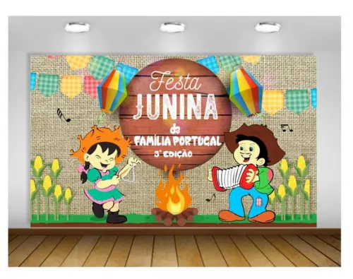 Painel Festa Junina Arraiá 2,50x1,50m