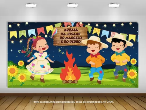 Painel Festa Junina Arraiá 1,50x1m