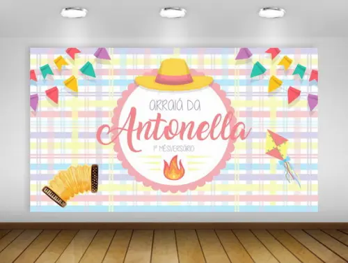 Painel Festa Junina Candy Arraiá 2,80x1,70