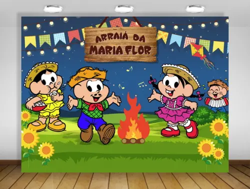 Painel Festa Junina Monica 2x2m