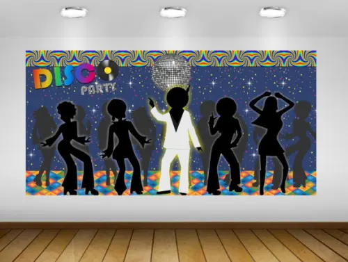 Painel Flashback Anos 60,70,80 2x2m - Impressão Lona