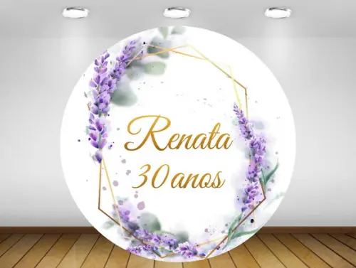 Painel Floral Lavanda 1,20m - Impressão Lona
