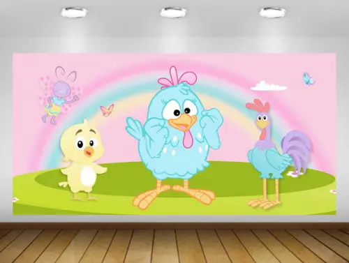 Painel galinha pintadinha 1,50x1M - IMPRESSÃO LONA