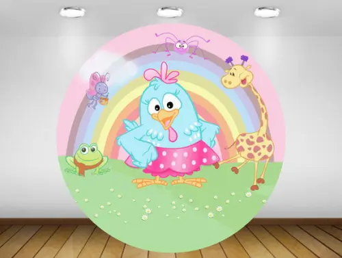 Painel galinha pintadinha candy 1,20M - IMPRESSÃO LONA