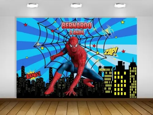 Painel Homem Aranha Decoração Super Heróis Os Vingadores