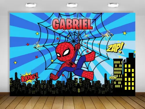 Painel Homem aranha super heróis bebê