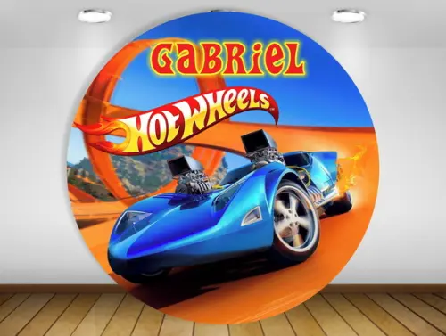 Painel hot wheels 1,20M - IMPRESSÃO LONA