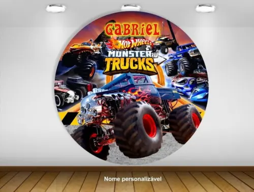 Painel Hot Wheels Monster Truck Bone Sharker 1,50m