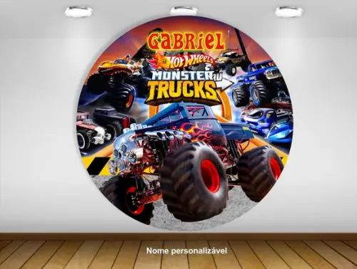 Painel Hot Wheels Monster Truck Bone Sharker 1,20m