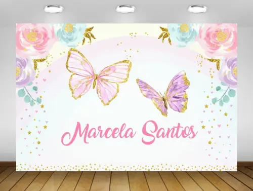 Painel Jardim Das Borboletas 2,40x1,20m