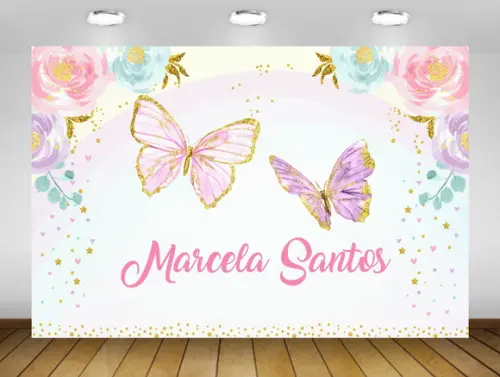 Painel jardim das borboletas 3x1,70m