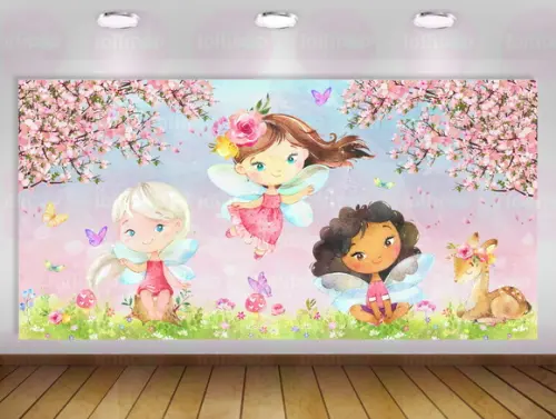 Painel Jardim das Fadas 2x1m