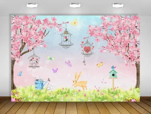 Painel jardim encantado das borboletas 1,50x1m