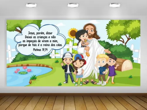 Painel Jesus e as Crianças 2x1,50m