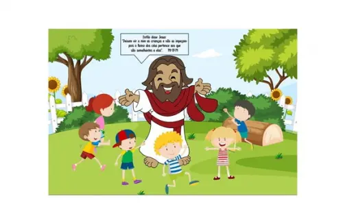Painel Jesus e as Crianças 3x2m