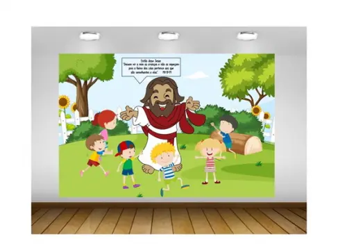 Painel Jesus e as Crianças 3x2m