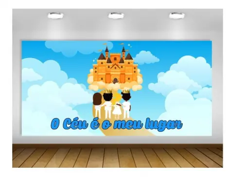 Painel Jesus o Céu É o Meu Lugar 2x1,50m
