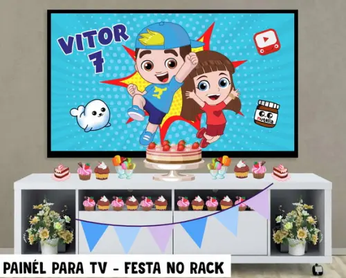 Painel Luccas Netto para Tv Festa no Rack