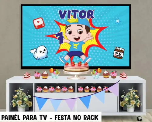 Painel Luccas Netto para Tv Festa no Rack